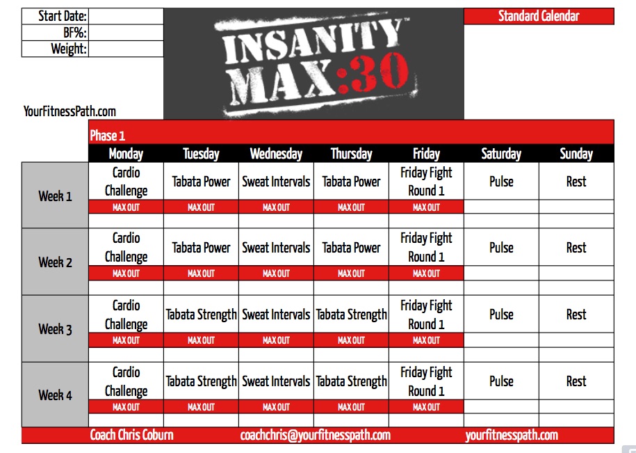 Insanity_Max_30_Standard_Workout_Calendar