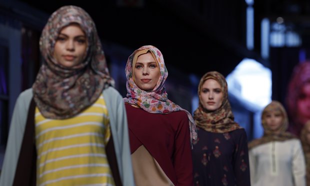 The first International Modest fashion week features the work of 70 designers. Photo: Lefteris Pitarakis/AP